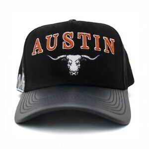 Austin Black and Orange Cap